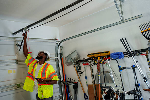 Professional Garage Door Panel Replacement technician working in Monongah, WV